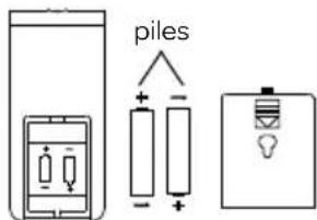 INVENTUM VTO812WA - PLACEMENT DES PILES DANS LA TÉLÉCOMMANDE - 2