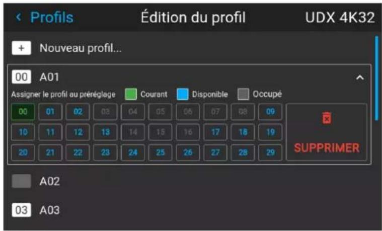 Barco Medea - Comment attribuer un profil de projecteur à un préréglage - 4