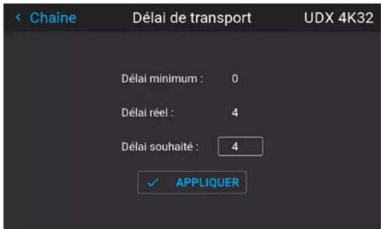 Barco Medea - Comment configurer le retard de transport ? - 4