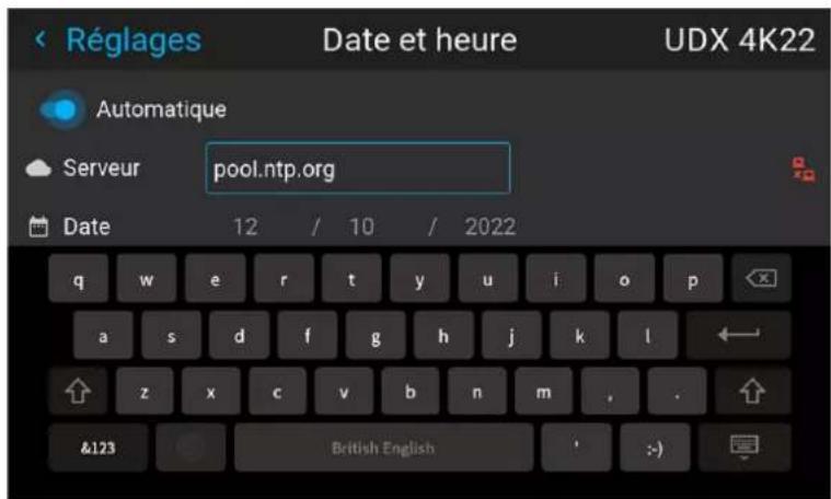 Barco Medea - Pour définir automatiquement la date et l'heure - 3