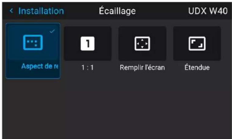 Barco Medea - Réglage d'un mode d'échelle - 2