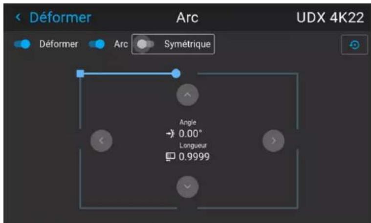 Barco Medea - Correction de l'arc asymétrique - 1