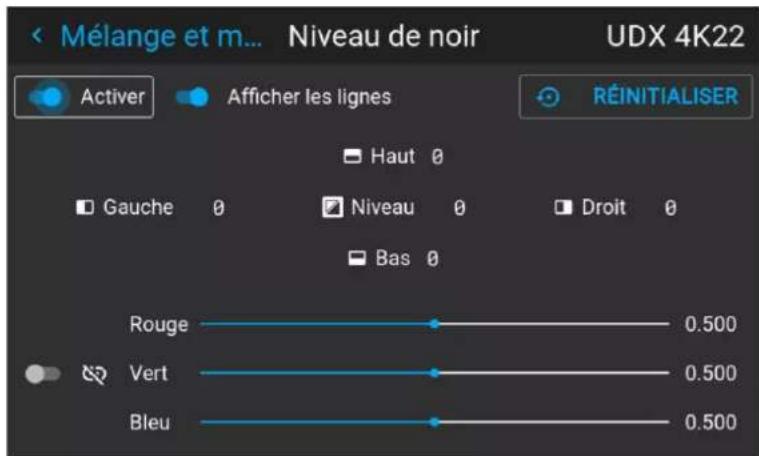 Barco Medea - Comment régler le niveau de noir manuellement - 2