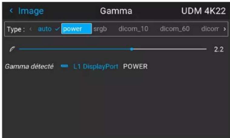 Barco Medea - Comment régler le type de gamma ? - 3