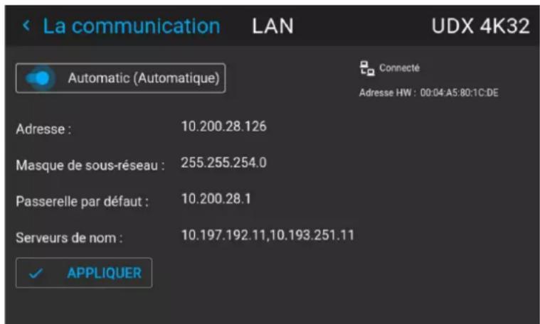 Barco Medea - Comment configurer automatiquement l'adresse IP - 2
