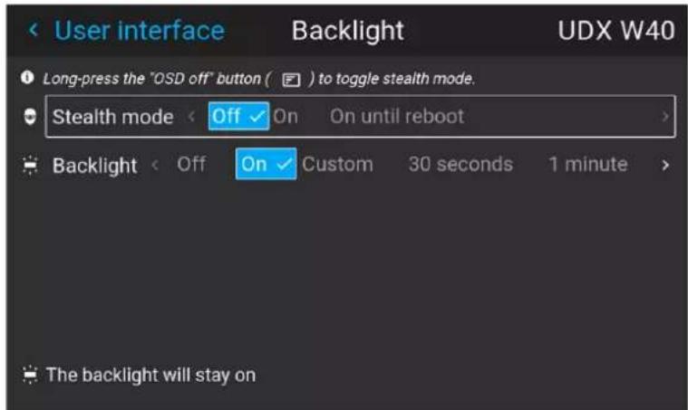 Barco Medea - Comment configurer le rétroéclairage - 2