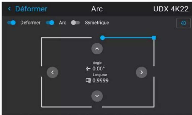 Barco Medea - Correction de l'arc asymétrique - 3