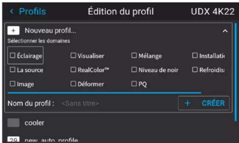 Barco Medea - Enregistrer les paramètres du projecteur actuels dans un profil - 4