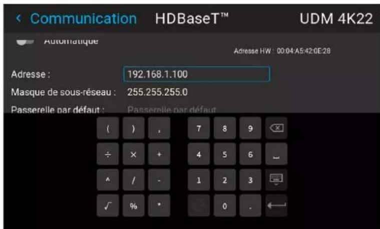 Barco Medea - Comment configurer manuellement l'adresse IP - 3