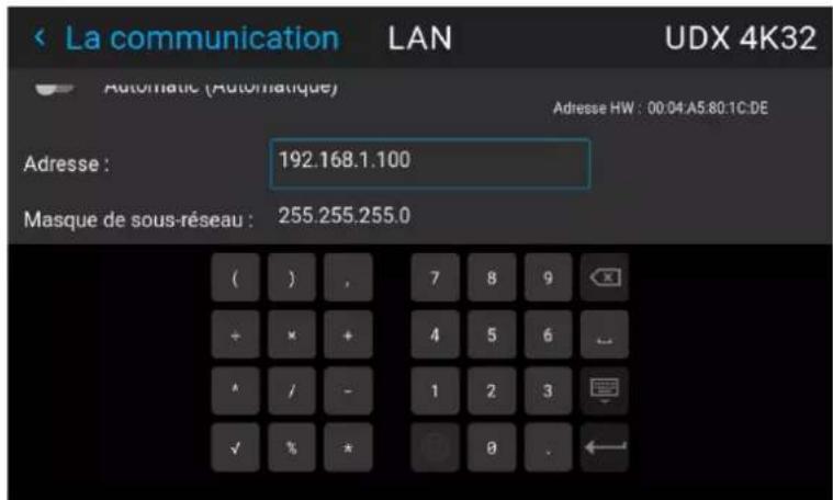 Barco Medea - Comment configurer manuellement l'adresse IP - 3