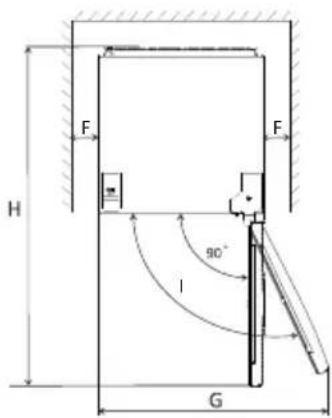 Orima ORH-450-NF-W - Space Requirement - 2