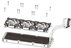 ADATA Levante X 360 - FAN INSTALLATION on the RADIATOR - 1