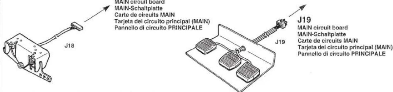 JUKI LK-1930 - Pedal switch / Pedalschalter / Pedeales / Interruptor de pedal / Interruttore a pedale - 1