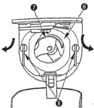 JUKI LK-1930 - Adjusting the needle - to - shuttle relation / Einstellen der Nadel - Greifer - Beziehung / Reglage de la relation entre l'aiguille et la navette / Modo de ajustar la relacion de agua a lanzadora / Regolazione della relazione fase ago - navetta - 4