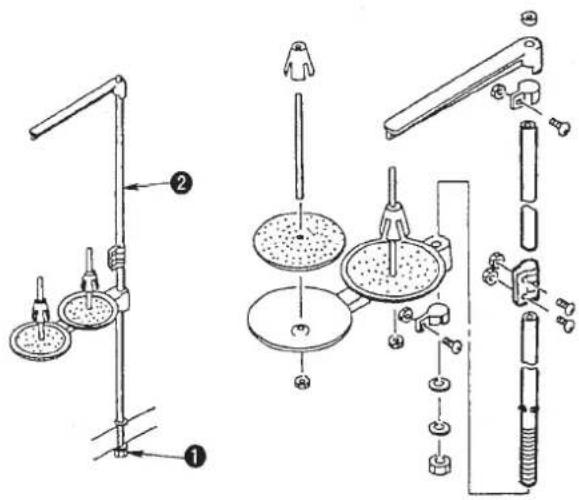 JUKI LK-1930 - Connecting the air hose / Anschluß des Luftschlauchs / Branchement des tuyaux flexibles d'air / Modo de connectar la manguera de aire / Collegamento del tubo di aria - 3