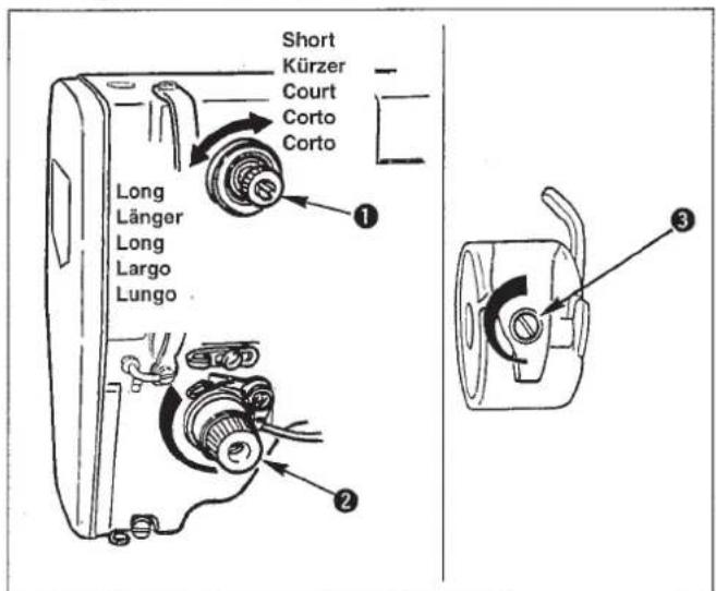 JUKI LK-1930 - Adjusting the thread tension / Einstellen der Fadenspannung / Reglage de la tension du fil / Modo de ajustar la tension del hilo / Regolazione della tension del filo - 1