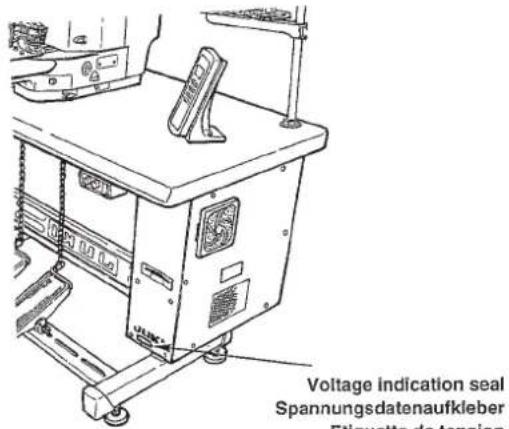 JUKI LK-1930 - Connecting the power source cord / Anschluß des Stromversorgungskabels / Connexion du cordon d'alimentation / Modo de conectar el cable de la fuente de alimentación / Collegamento del carró di alimentazione - 1