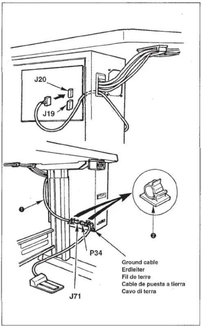 JUKI LK-1930 - Connection of PK-57 / Anschluß des Fußschalters PK-57 / Raccordement de la PK-57 / Conexión del PK-57 / Collegamento di PK-57 - 1
