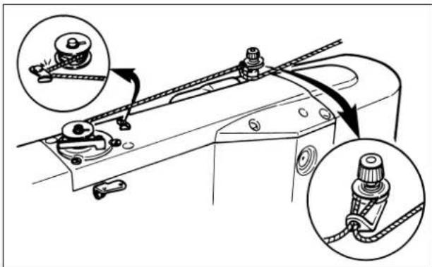 JUKI LK-1942ZA5050 - 6-1. To wind a bobbin while the sewing machine is performing sewing - 1
