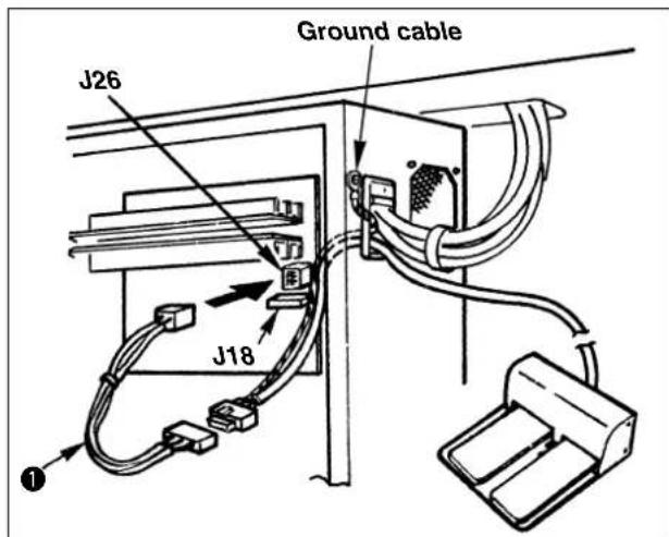JUKI LK-1942ZA5050 - Connection of the 2-step PK pedal - 1
