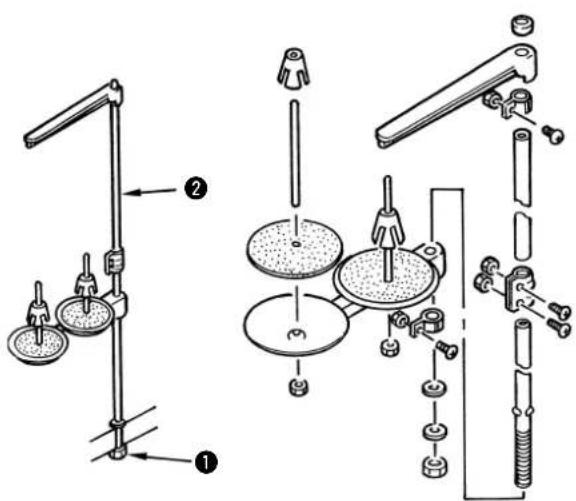 JUKI LK-1942ZA5050 - Installing the thread stand - 1