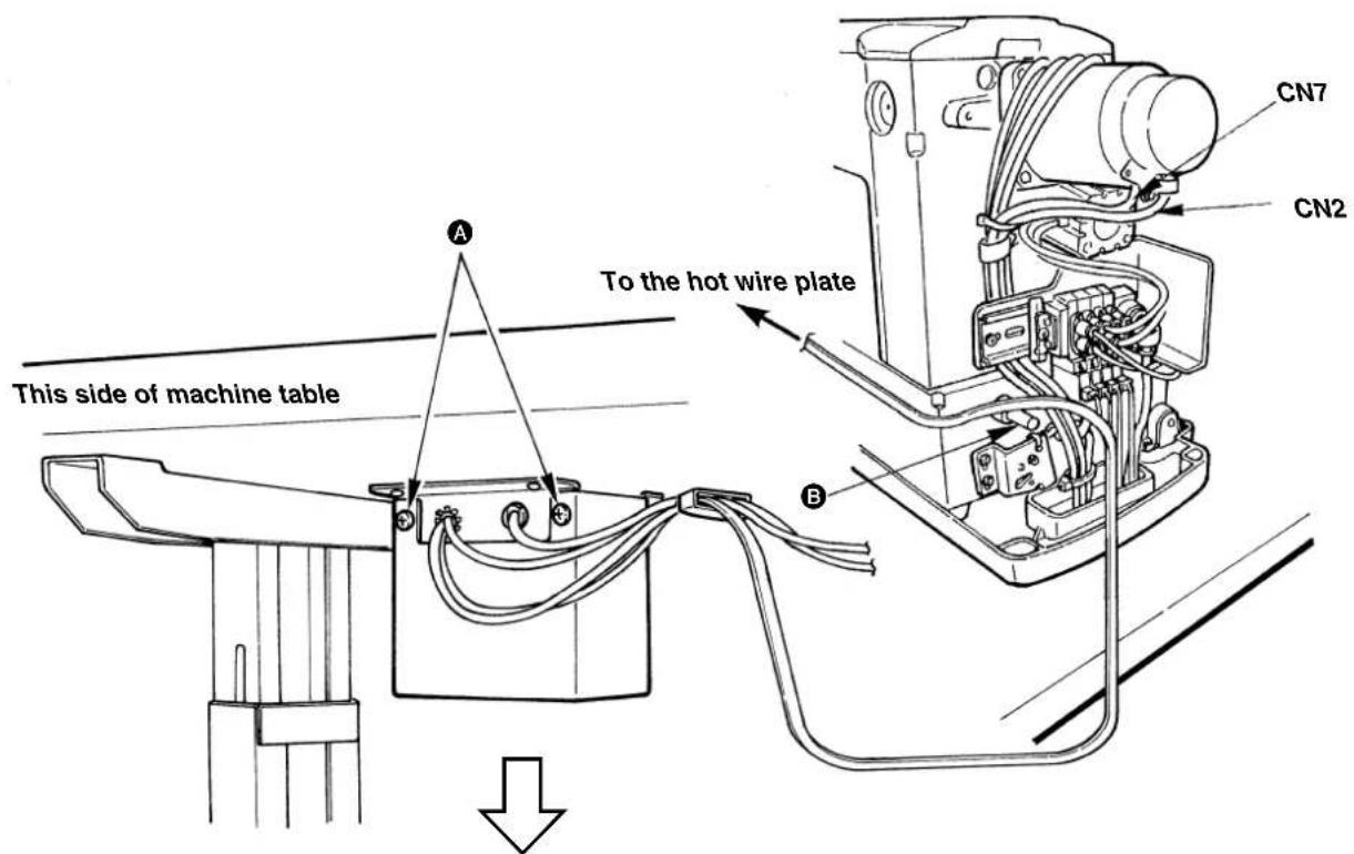 JUKI LK-1942ZA5050 - Connecting the heater unit (For Z type only) - 1