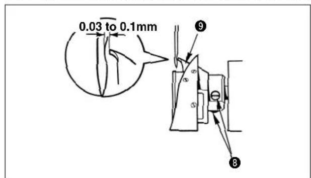 JUKI LK-1942ZA5050 - Adjusting the clearance provided between the needle and the hook (Perform this adjustment together with the aforementioned adjustment.) - 1