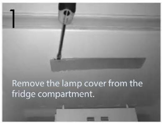 THOMSON THLR358NFIX - Before disposing of your appliance, dismantling LED light from your appliance. - 1