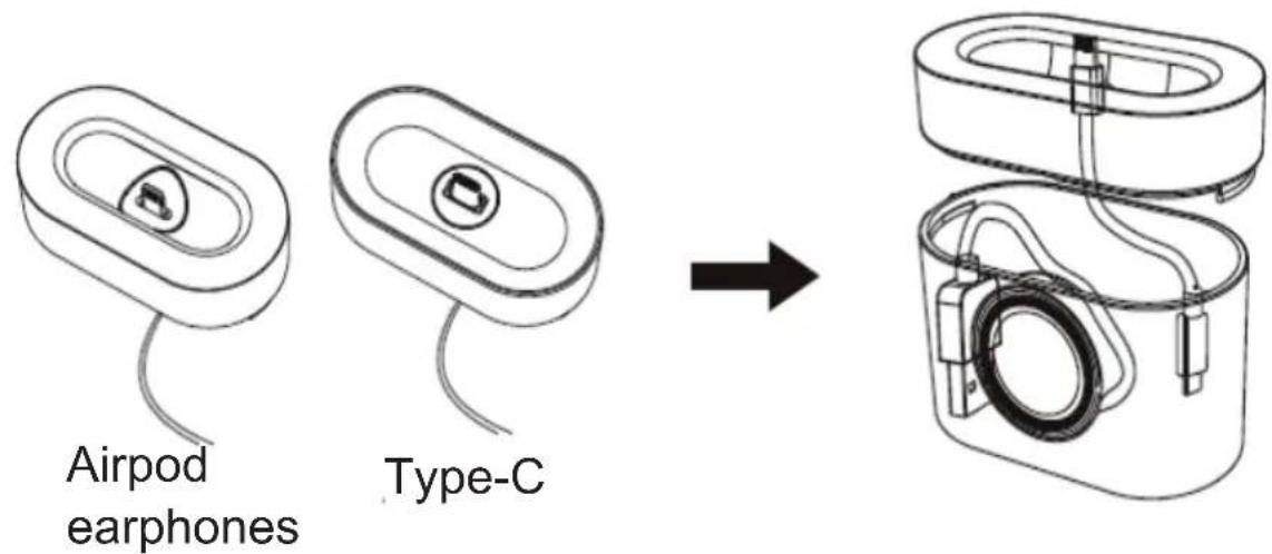 THOMSON CL800I - Instructions for fitting the storage unit for wirelessly charging earphones - 1