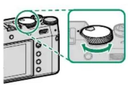 FUJI X100V - La molette de sélection des vitesses/de la sensibilité - 1
