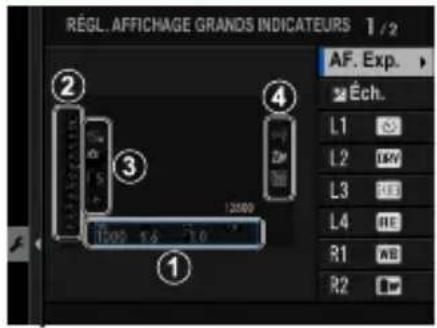 FUJI X100V - RÉGL. AFF. GRD INDICATEURS - 1