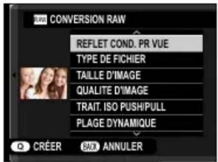 FUJI X100V - Enregistrement des images RAW dans un autre format - 1