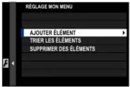 FUJI X100V - RÉGLAGE MON MENU - 1
