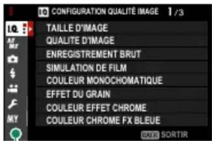 FUJI X100V - Utilisation des menus - 3