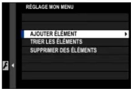 FUJI X100V - RÉGLAGE MON MENU - 1