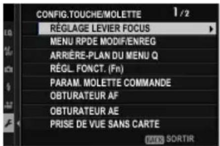 FUJI X100V - CONFIG.TOUCHE/MOLETTE - 1