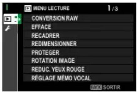 FUJI X100V - Le menu lecture - 1