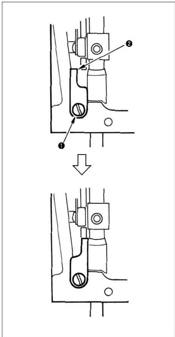JUKI LK-1941 - 9-2. Regolazione della corsa del piedino premistoffa intermedio a 0 mm - 1
