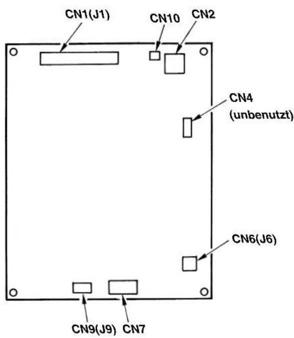 CN1(J1) CN10 CN2 CN4 (unbenutzt) CN6(J6) CN9(J9) CN7