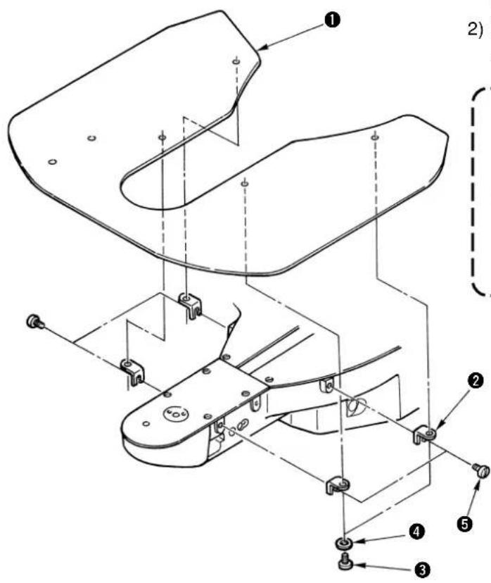 Technical diagram of a mechanical assembly with numbered components and alignment indicators