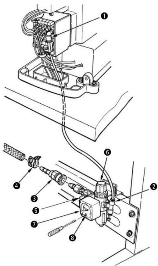 Technical diagram of a mechanical assembly with numbered components for identification