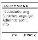 Burg Wächter MTD 760 - Menü Codeänderung - 1