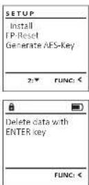 Burg Wächter MTD 760 - Menu do Administrador / Definições / FP reset - 1