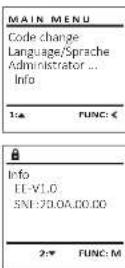 Burg Wächter MTD 760 - Menu Informações / Informações do sistema - 1