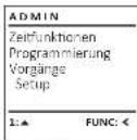 Burg Wächter MTD 760 - Menü Administrator / Setup - 1