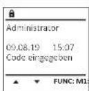Burg Wächter MTD 760 - Menü Administrator / Vorgänge / Anzeigen - 2
