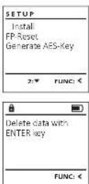 Burg Wächter MTD 760 - Menu Administrator / Setup / FP-reset - 1