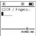 Burg Wächter MTD 760 - Menu Administrator / Setup / FP-reset - 2