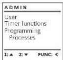 Burg Wächter MTD 760 - Menu Administrator / Processes - 1