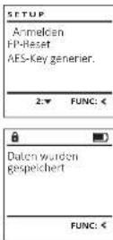 Burg Wächter MTD 760 - Menü Administrator / Vorgänge / Anzeigen - 3